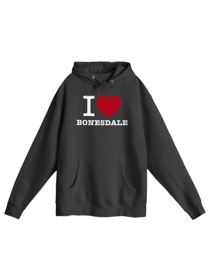 White Text I Heart Bonesdale Hoodie product image (1)