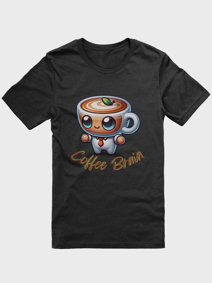 Cute Coffee Brain Cartoon Design T-Shirt - Adorable Coffee Lover's Art product image (1)