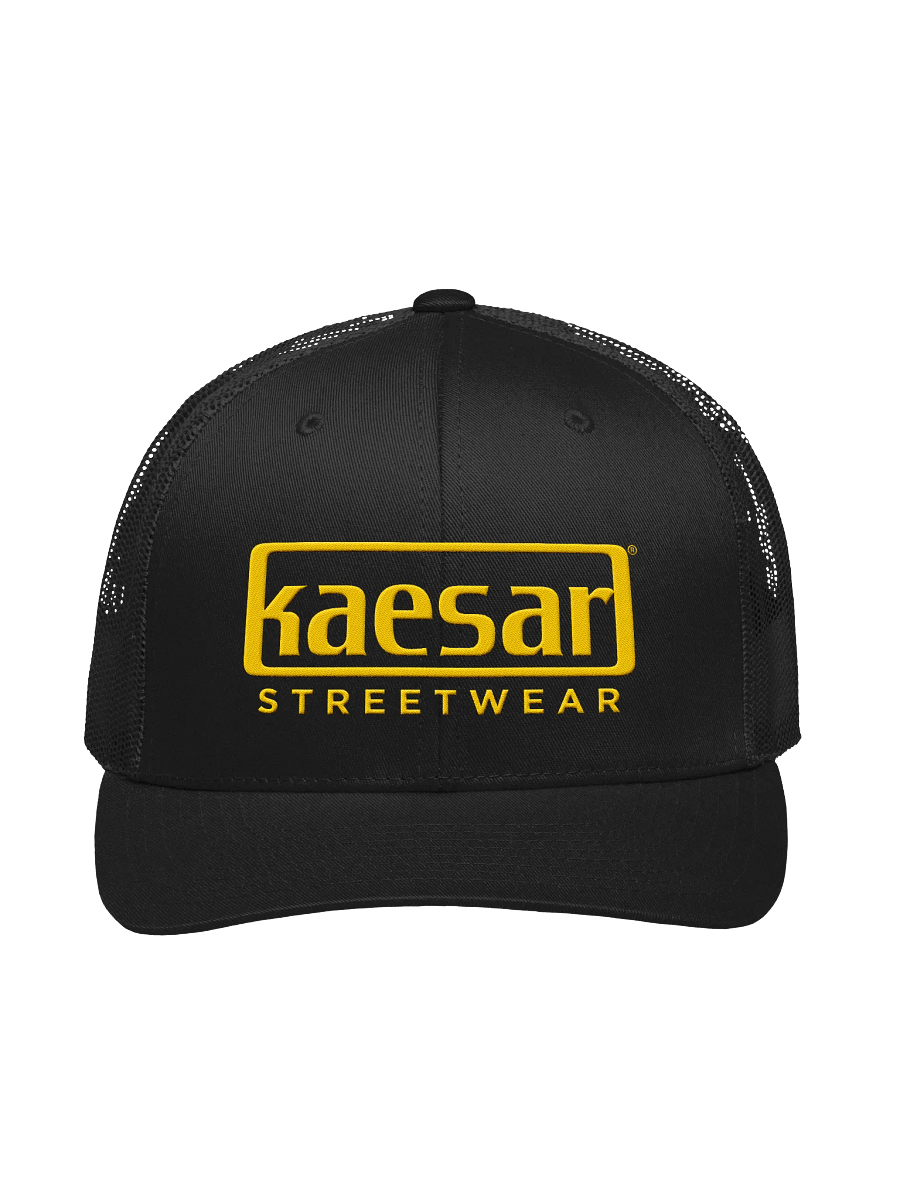 Retro Trucker Hat with Gold Embroidery. product image (1)