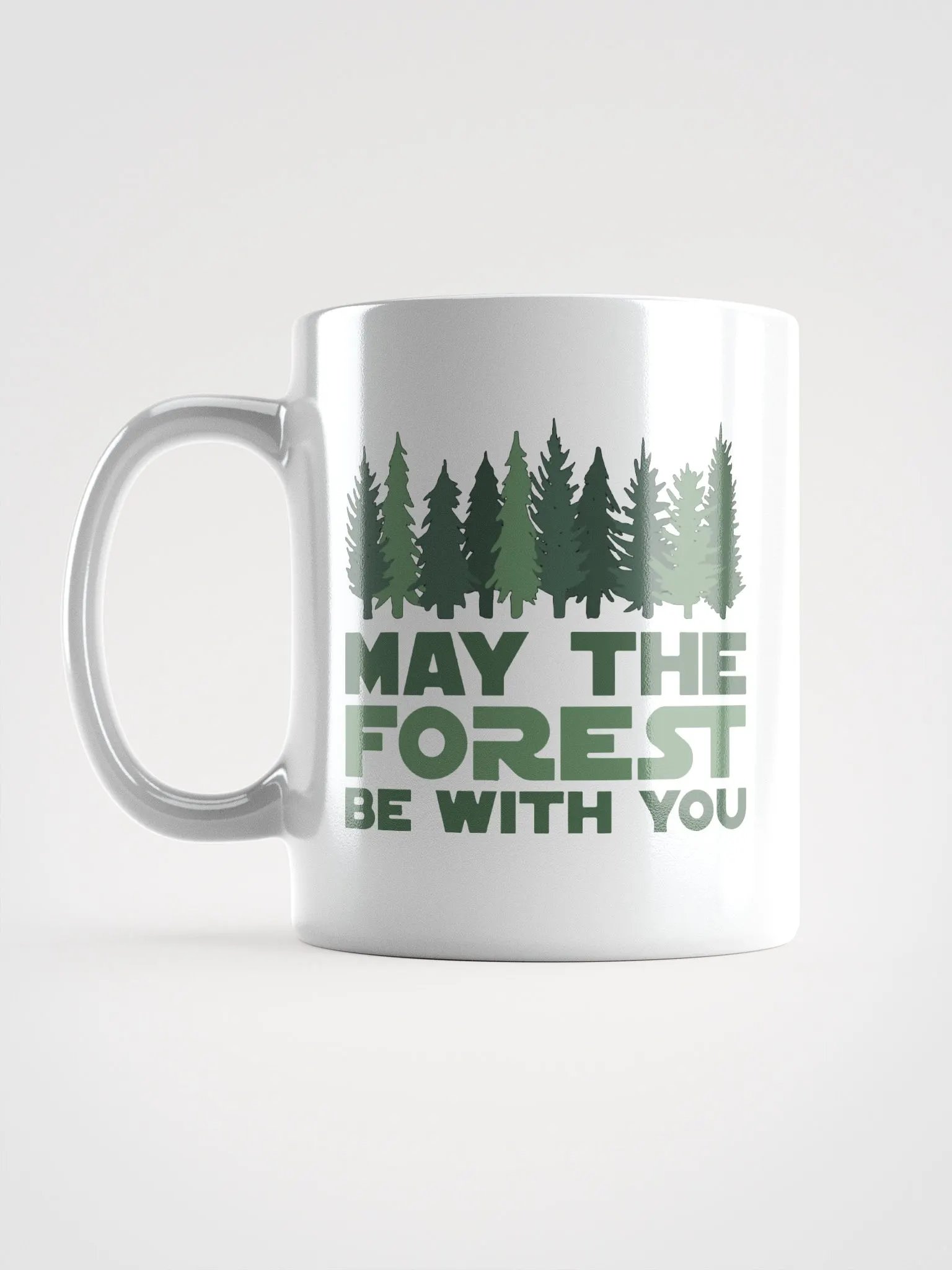 May the FOREST Be With You Ceramic White Glossy Coffee Tea Mug Cup 3 SIZES! Cafe Outdoors product image (6)