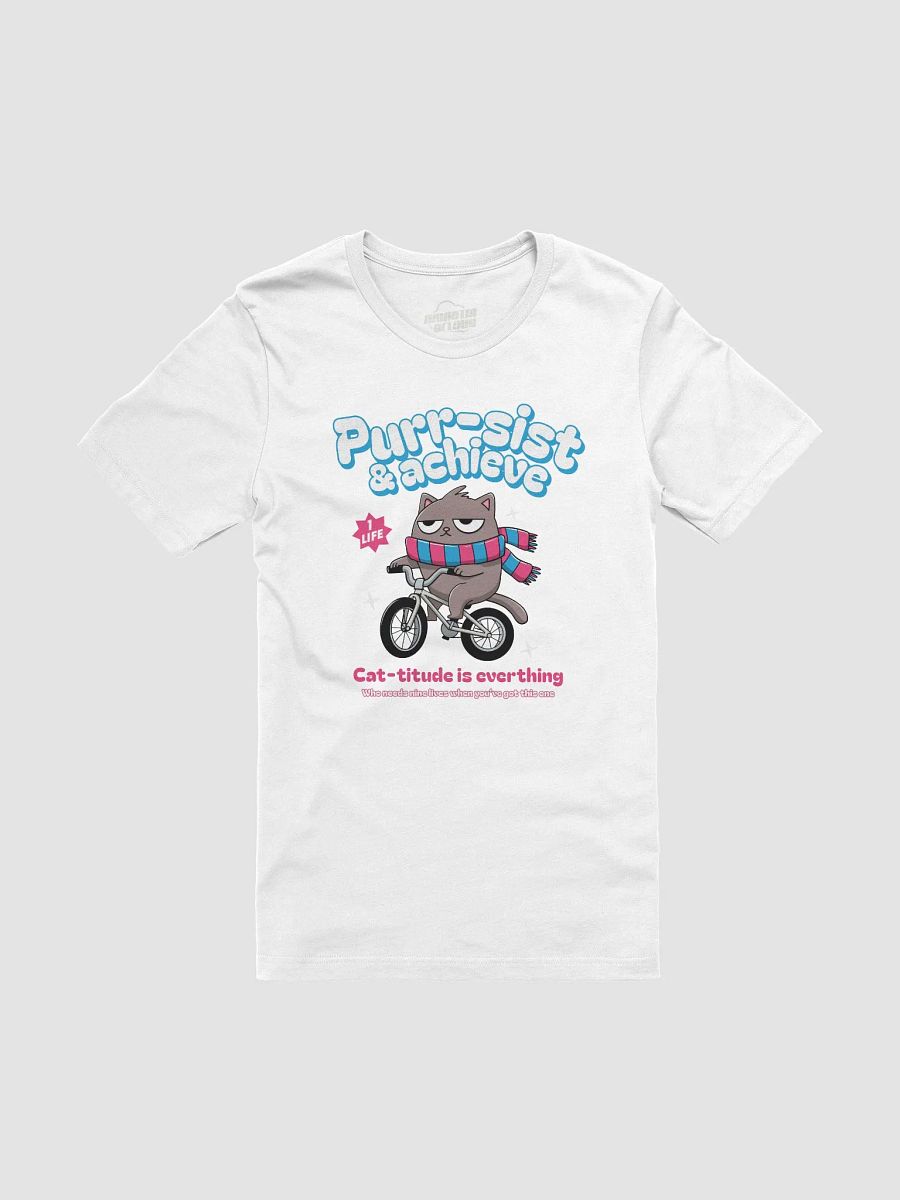 Purr-sist and achieve - cat-titude is everything - motivational product image (1)