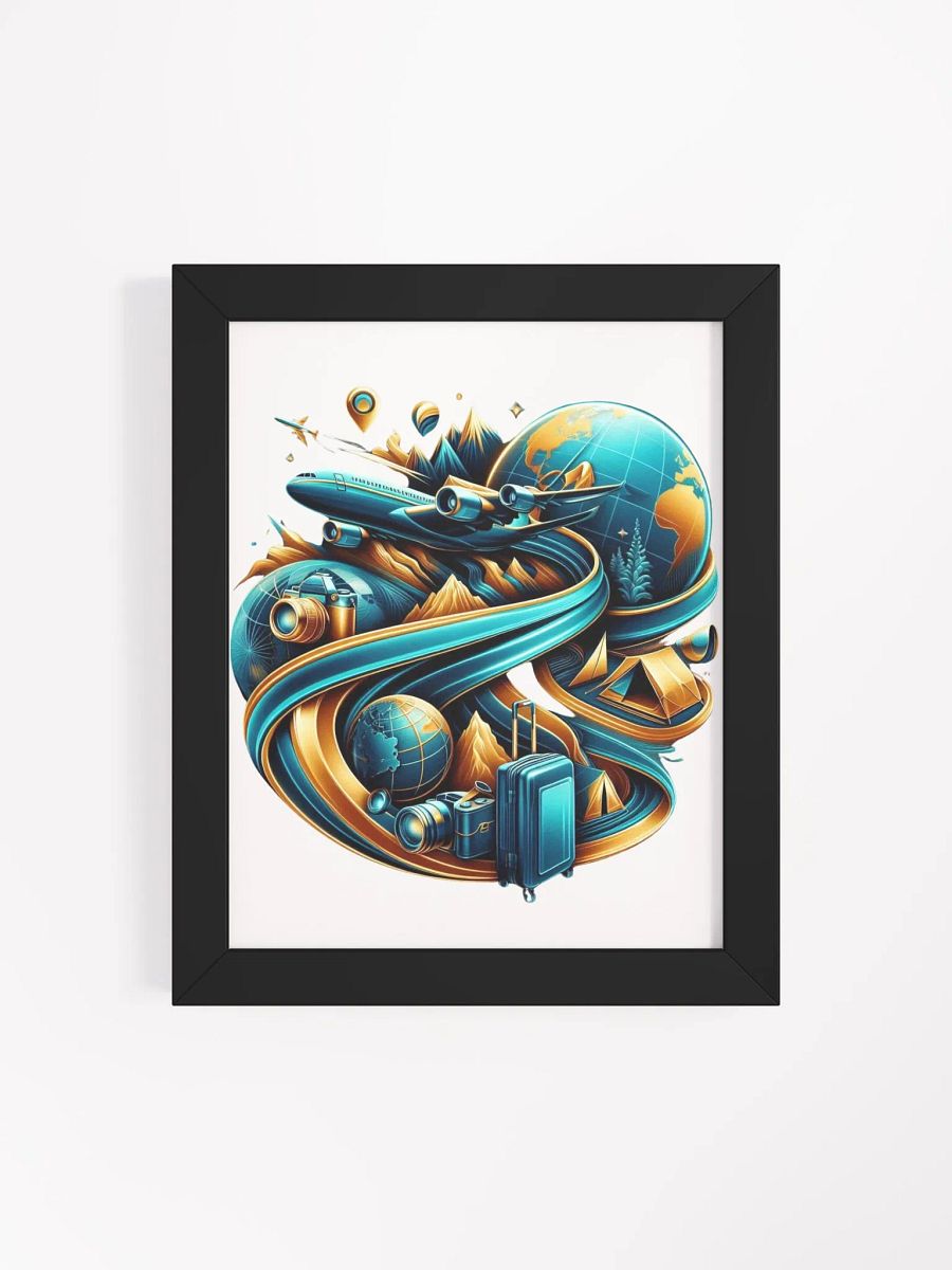 Framed High-Quality Matte Poster (in) | AI Design travel icons product image (11)