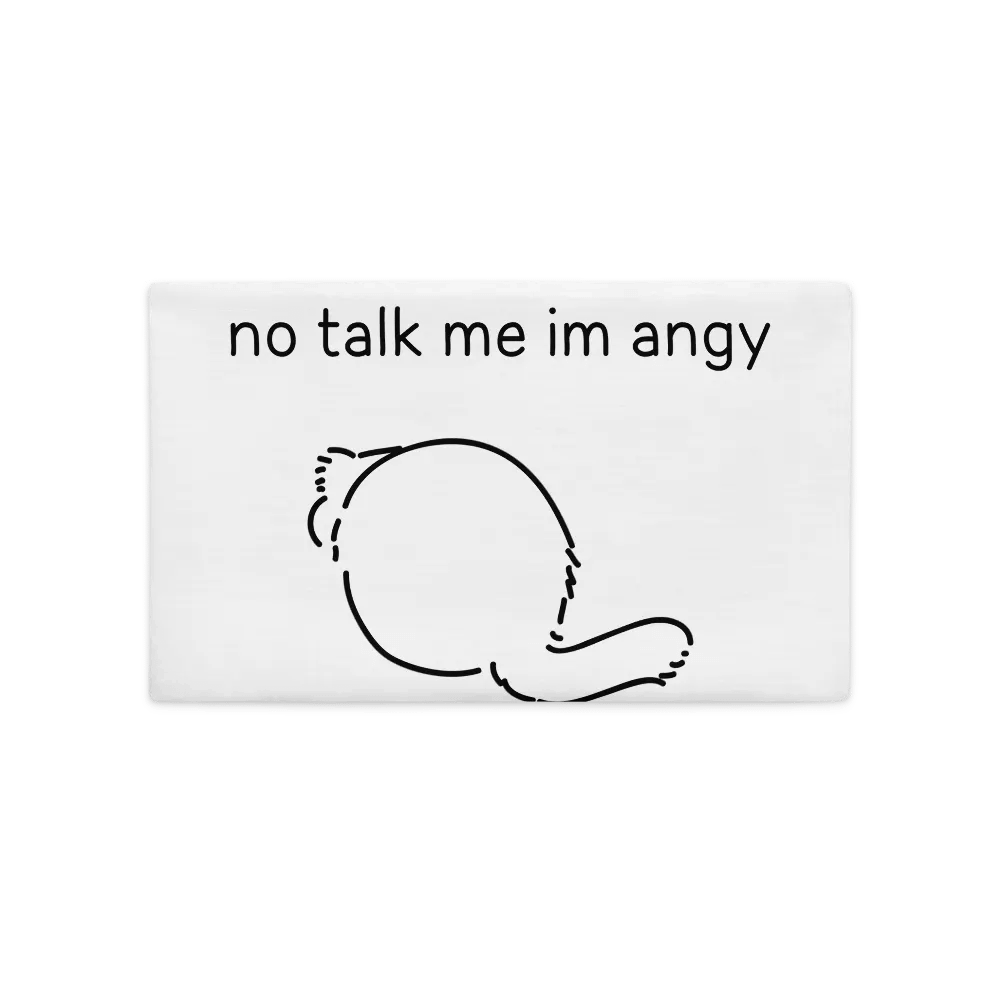 No Talk Manul Angy - Pillow Case product image (1)