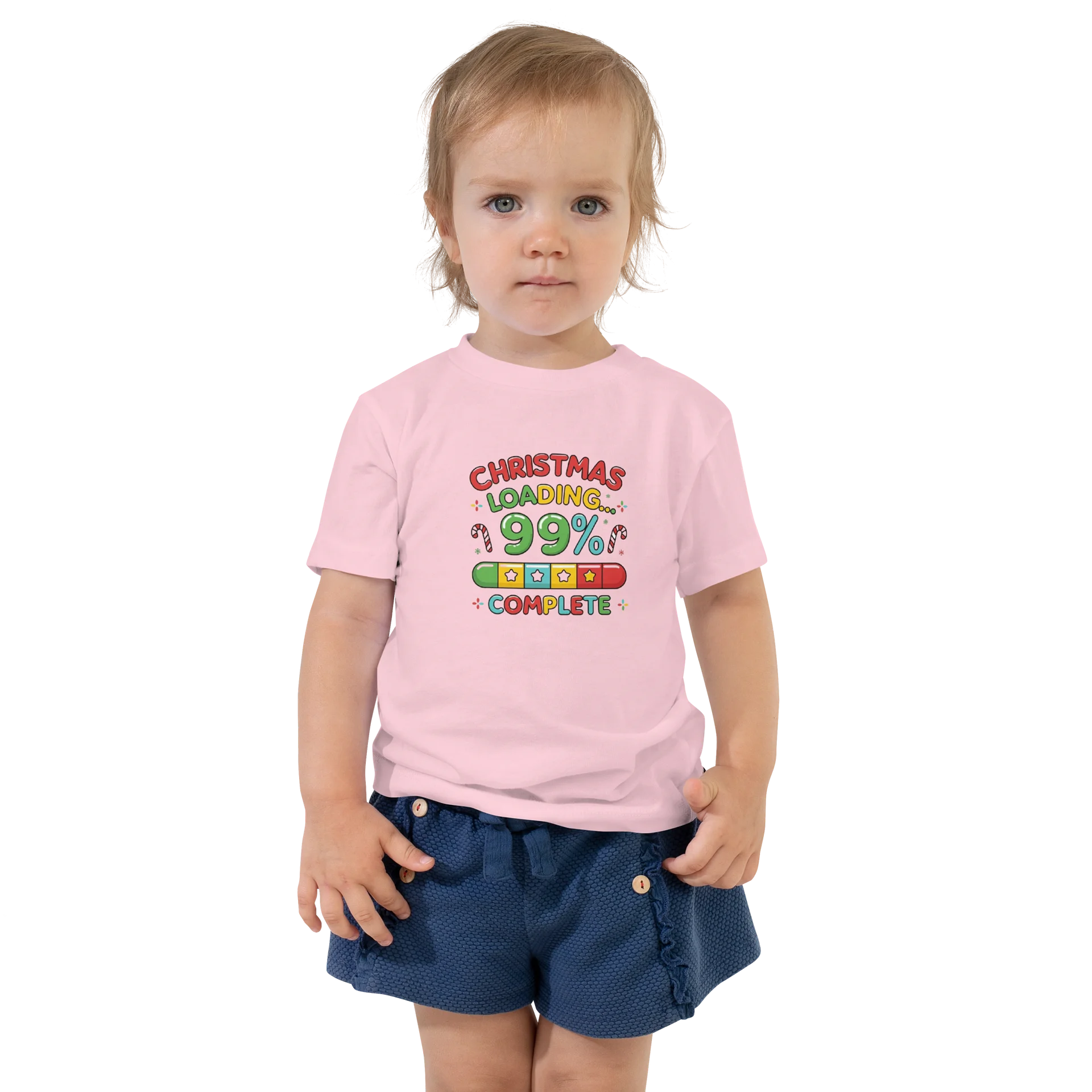 Christmas loading 99% complete Toddler T-Shirt product image (1)