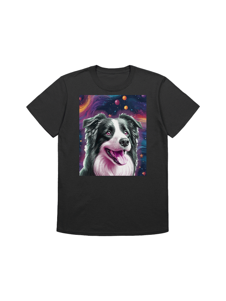 Border Collie Cosmic Swirl Impressionist Dog Art T-Shirt product image (1)
