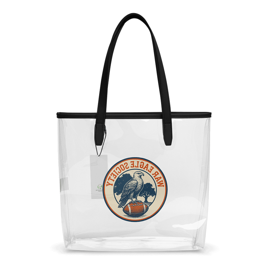 Clear Stadium Approved Tote Bag for Auburn Fans | "War Eagle Society" Transparent Shoulder Bag | Game Day Essential product image (2)