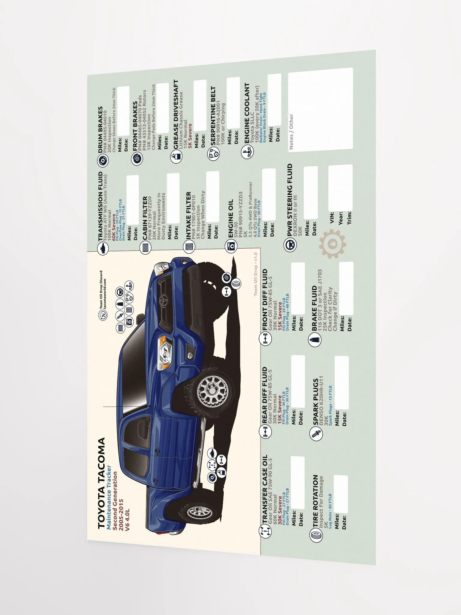 2nd GEN MAINTENANCE TRACKER V1.0 - Nautical product image (4)