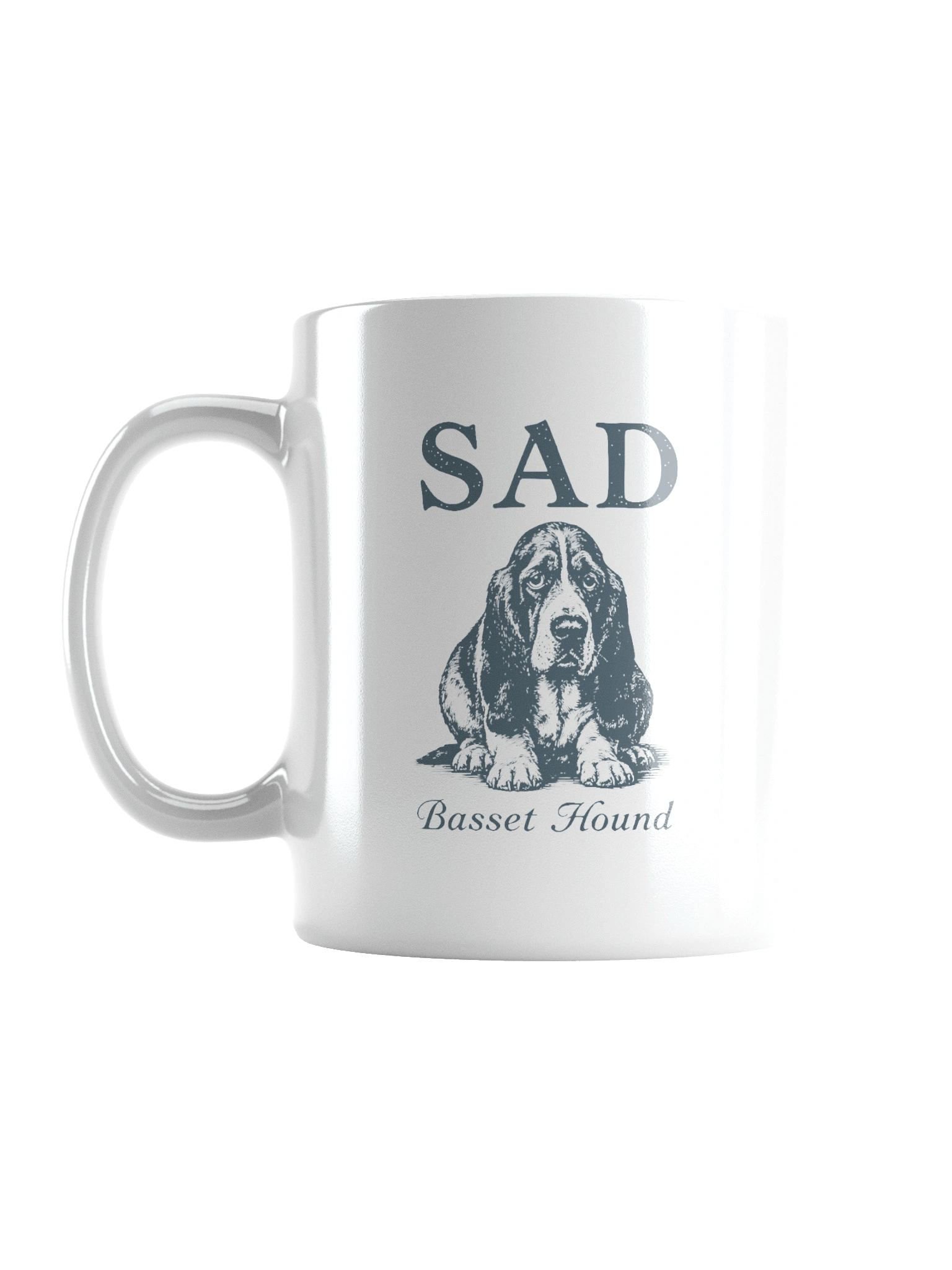 Sad Basset Hound Ceramic Mug product image (1)