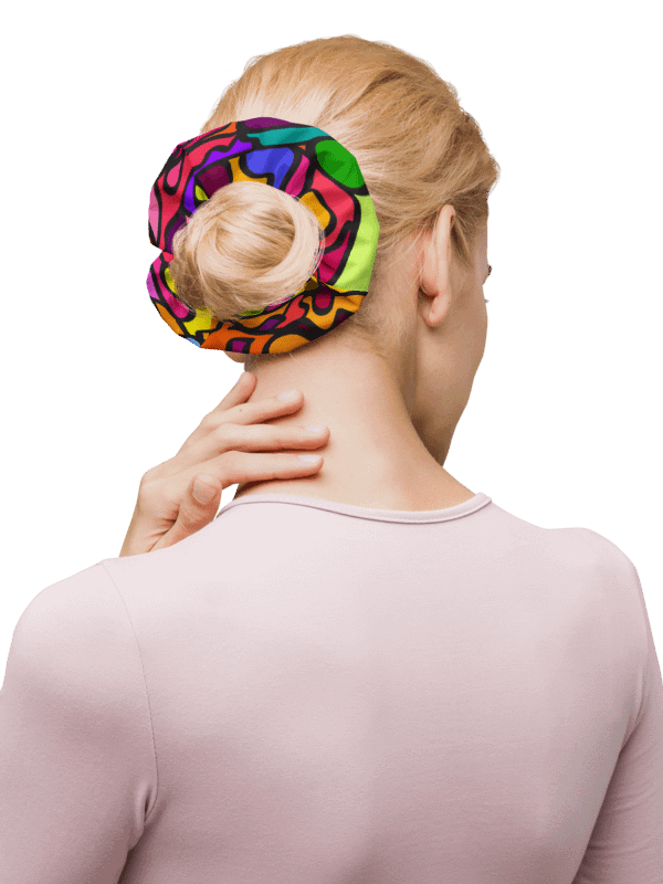 Vibrant Harmony All-Over Print Scrunchie - Wave at Sunset product image (4)