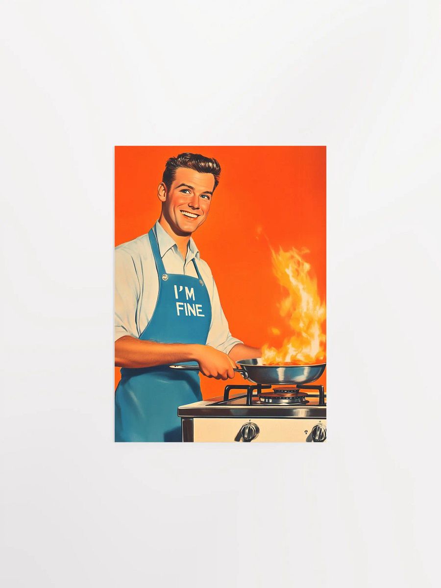 “I’m Fine” Retro Poster, Nostalgic Classic Humor Art Print product image (1)