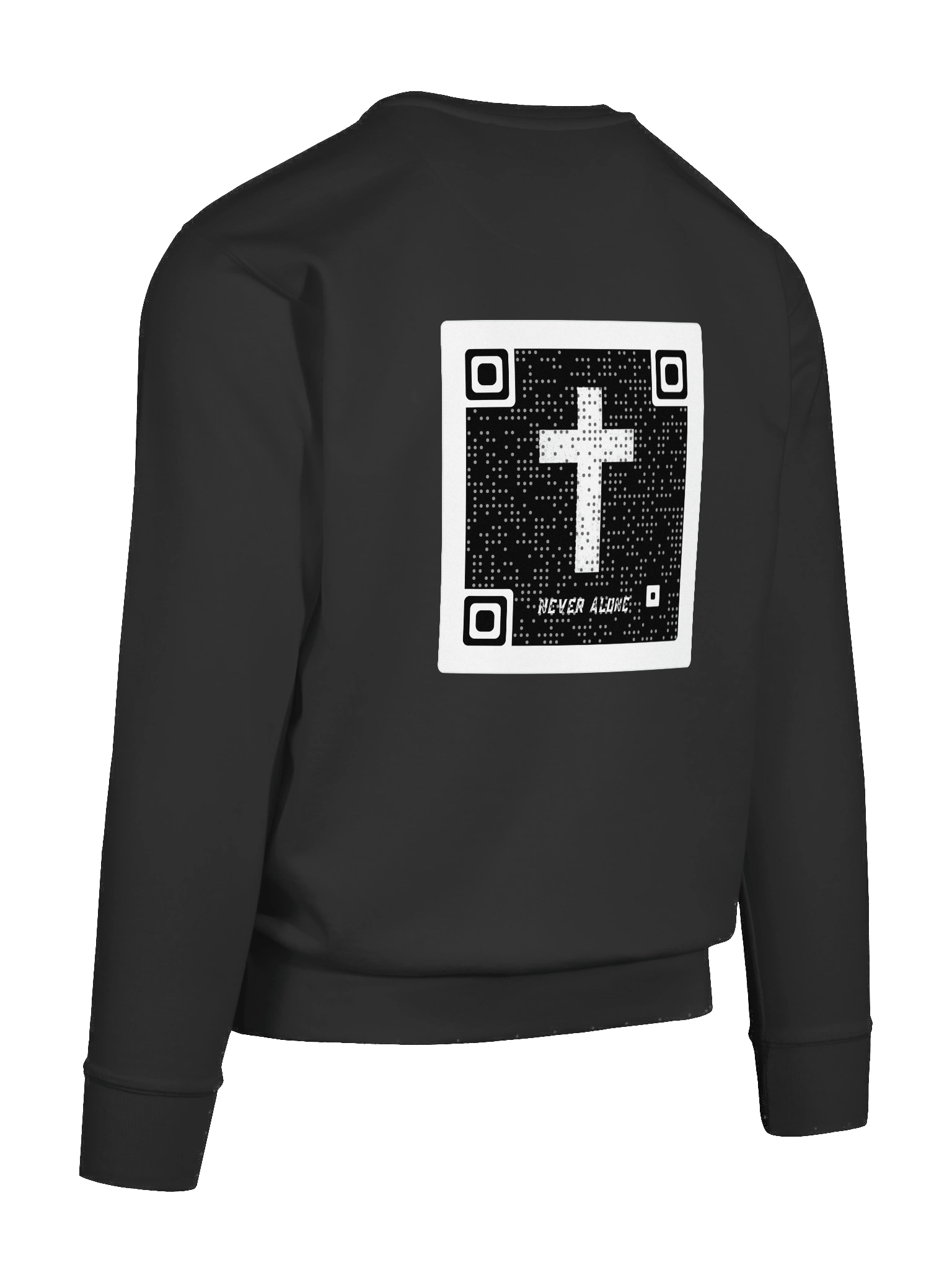 Never Alone QR code Sweatshirt product image (10)