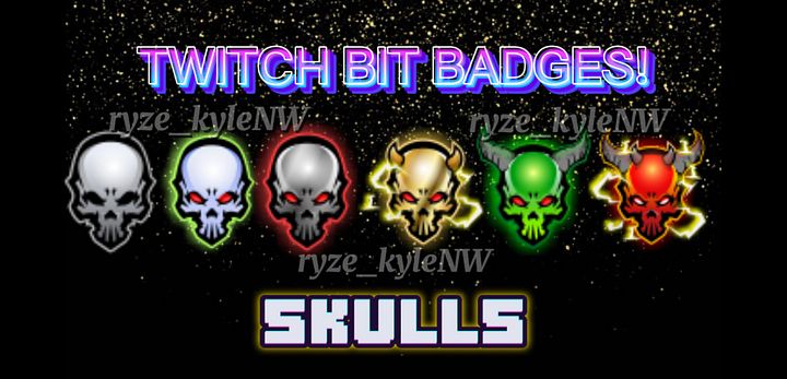 Twitch Bit Badges SKULLS product image (1)