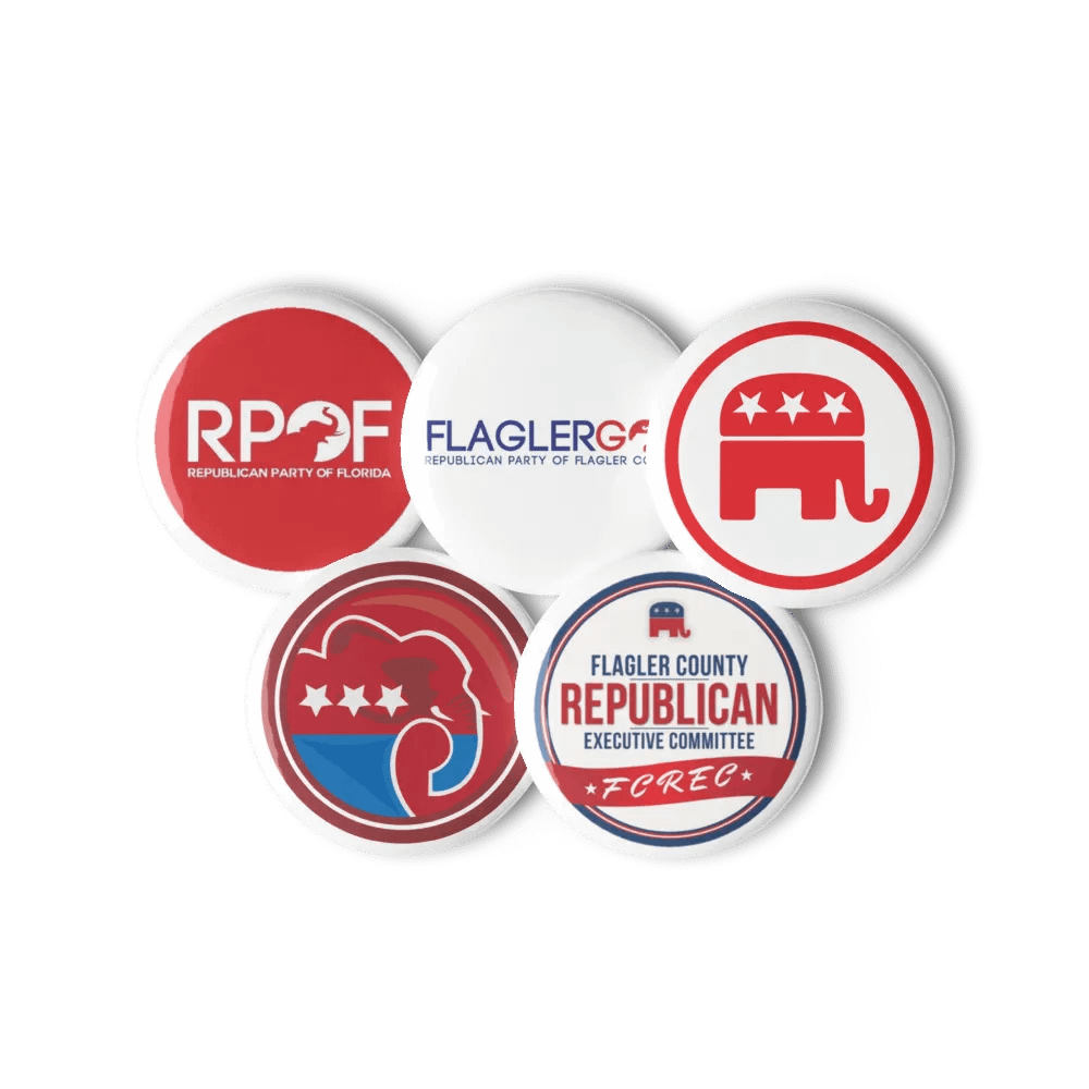 Flagler County Republican Executive Committee Button Set (5-Pack) product image (3)