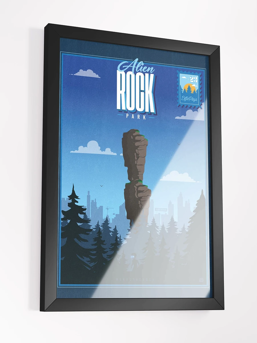 Alien Rock Park (Blue) Framed High-Quality Matte Artwork product image (3)