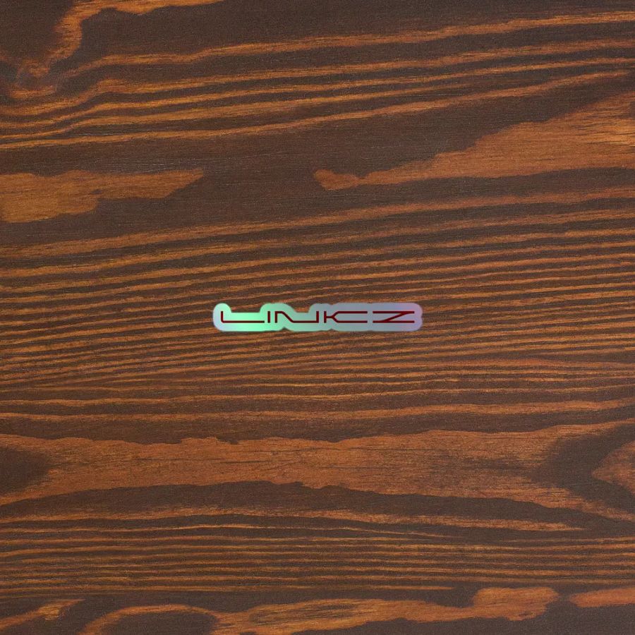 Glossy Red 'LINKZ' Kiss-Cut Holographic Sticker product image (5)
