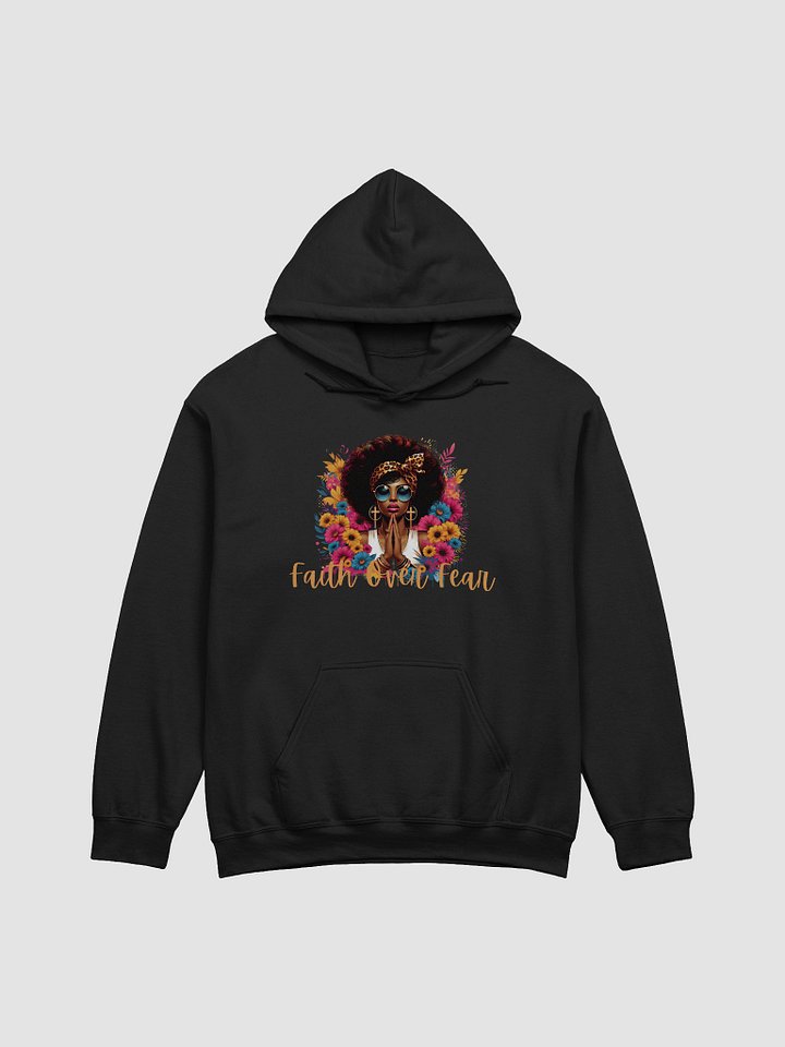 Faith Over Fear Afro Woman Hoodie product image (8)