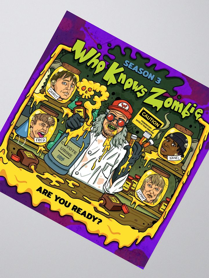 WhoKnowsZombie - The Scientist (Cartoon Sticker) product image (4)