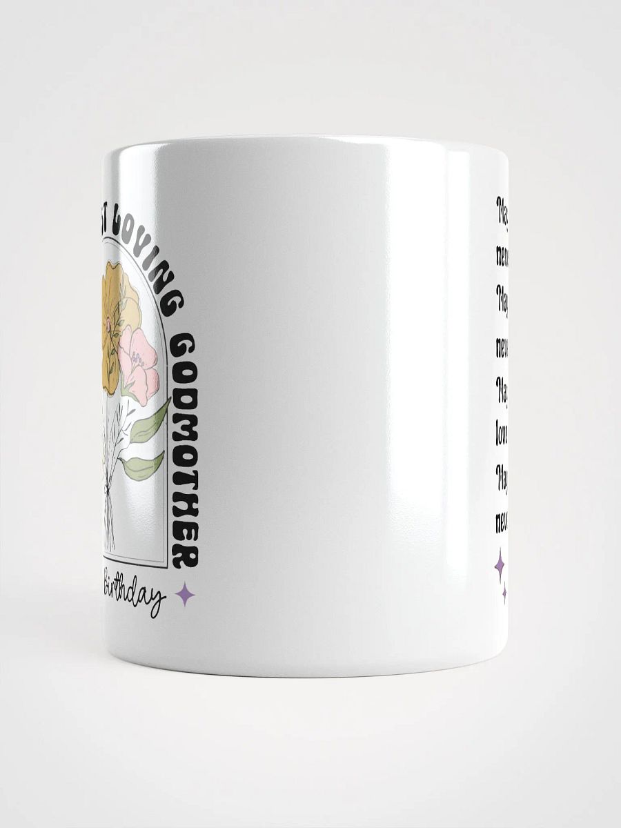 Godmother birthday gift from a godchild - Retro groovy floral bouquet coffee mug product image (6)