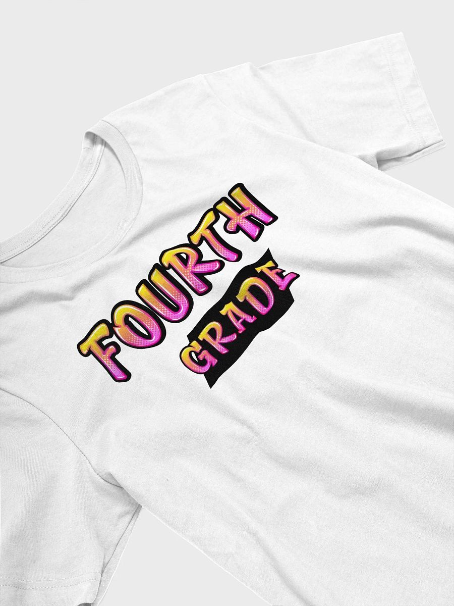 FOURTH GRADE Teacher Shirt - Pink + Yellow Bold Letters product image (3)
