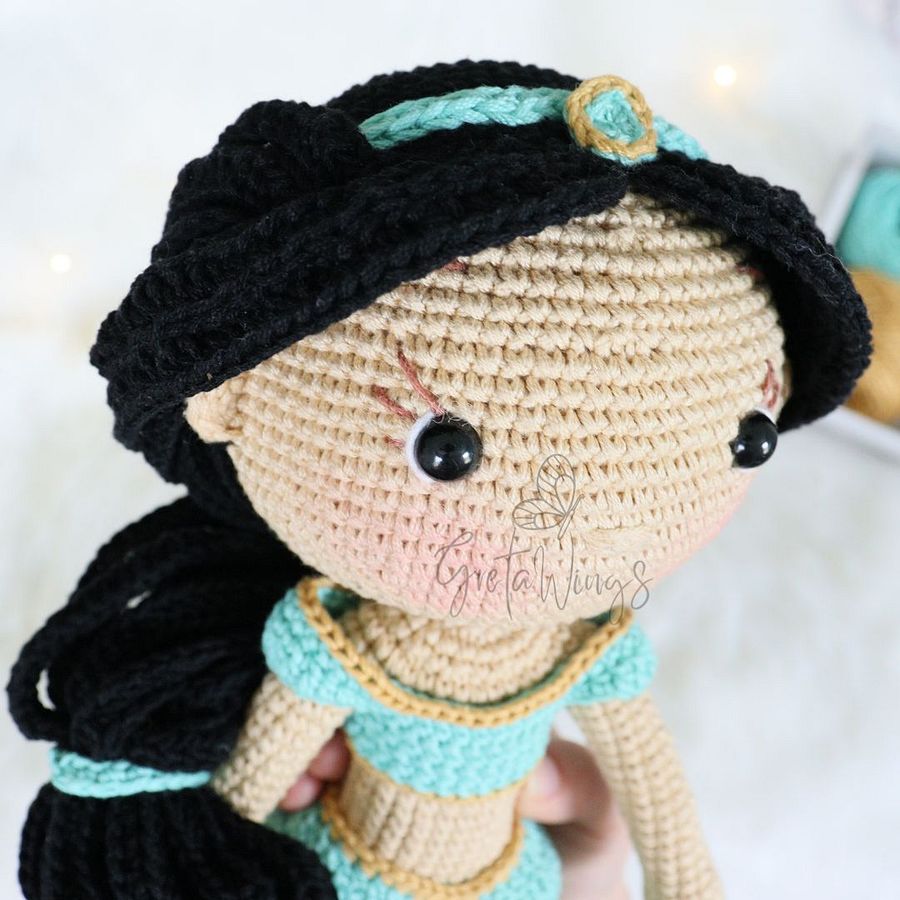 Patrón de Crochet Amigurumi de la Princesa Jazmín (Descarga Digital) product image (3)