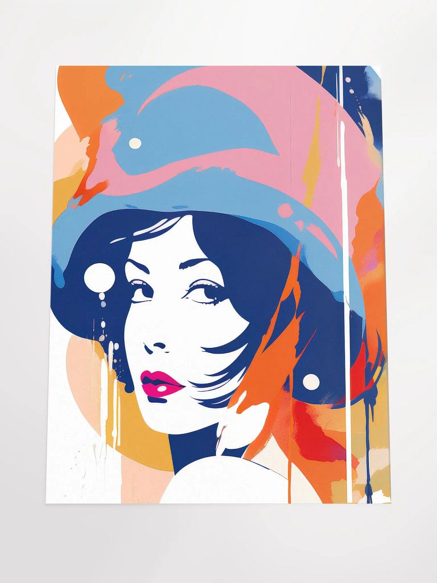 Abstract Woman v7 - Vintage Style Poster - Girly - Medium Size 18x24 Inches product image (4)