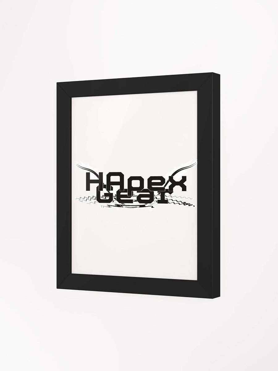 Framed - High-Quality Matte Poster - Embroidered - Black HApex Gear Black Logo product image (3)