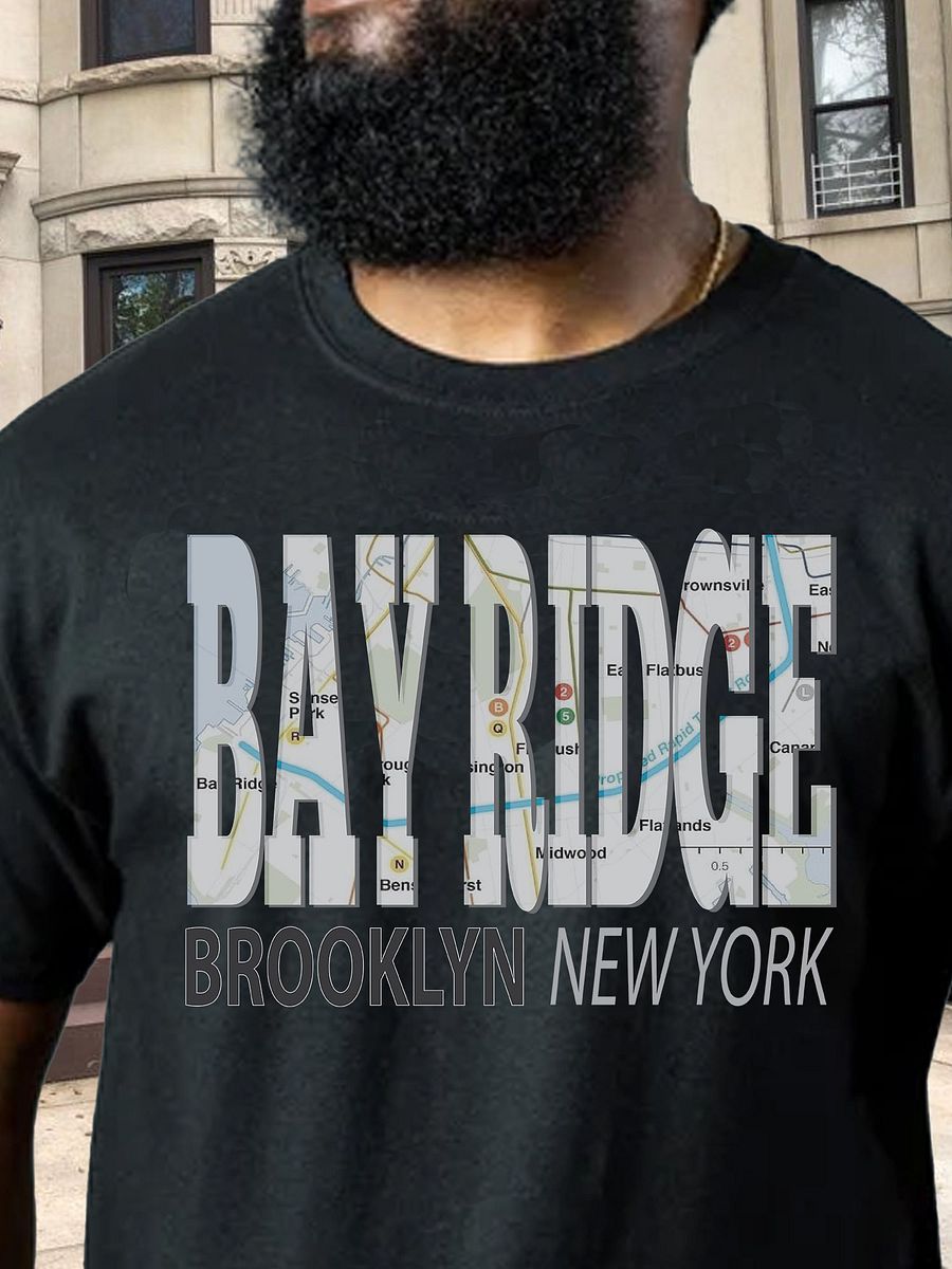 Fun Cool Bay Ridge Brooklyn New York with Subway Map T-Shirt product image (2)
