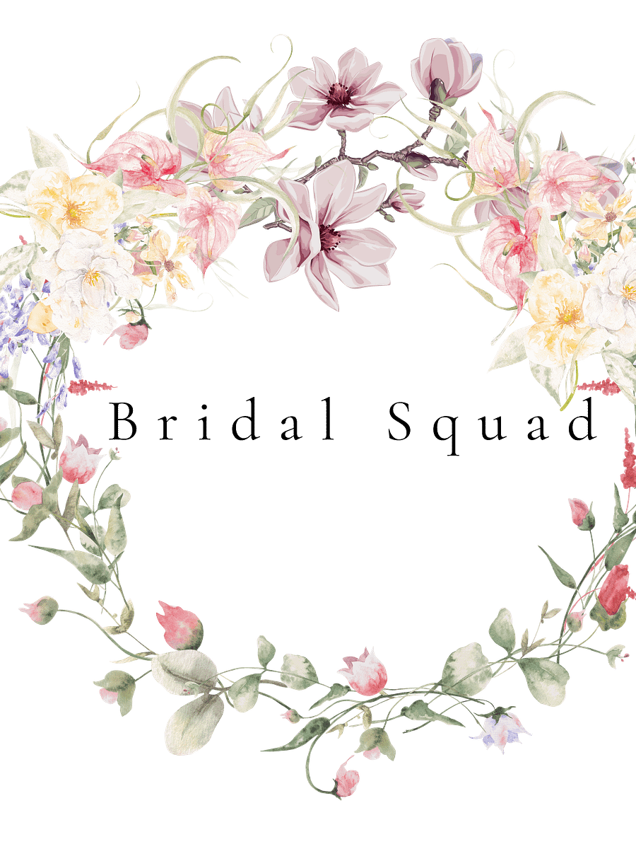 Bridal Squad T-Shirt 002 Floral Wreath Logo Dress product image (2)
