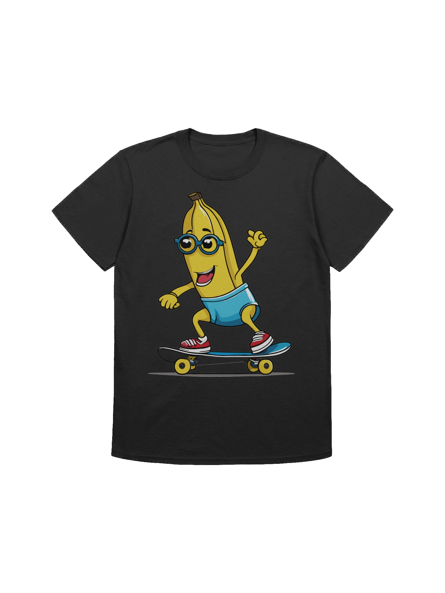 Cool Banana on Skateboard Cartoon Tee product image (1)