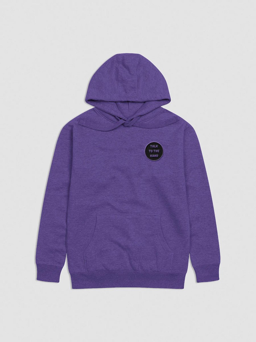 Talk To The Hand Unisex Premium Hoodie- Embroidered Purple product image (1)