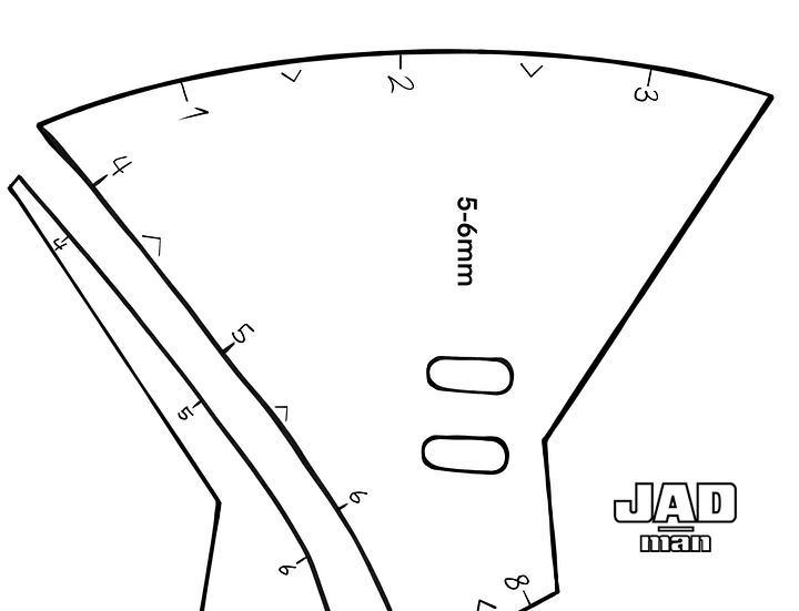 Genji Helmet Foam Template product image (2)