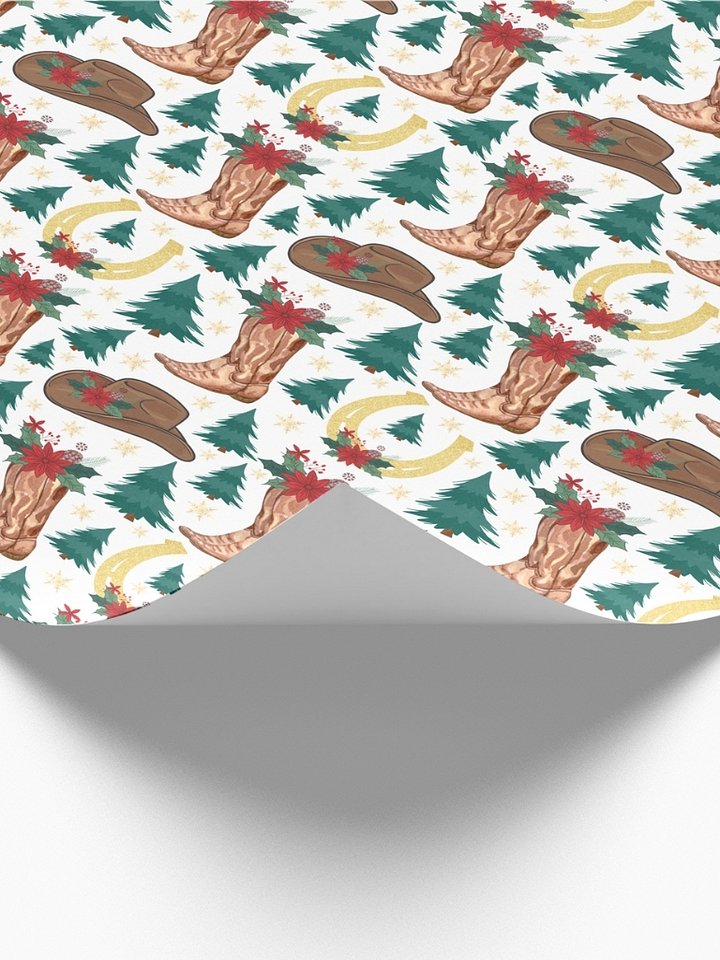 Cowboy Christmas Gift Wrapping Paper product image (2)