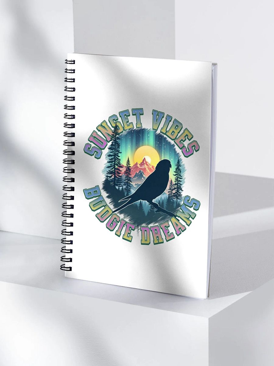 Sunset Vibes Budgie Dreams Spiral Notebook product image (1)