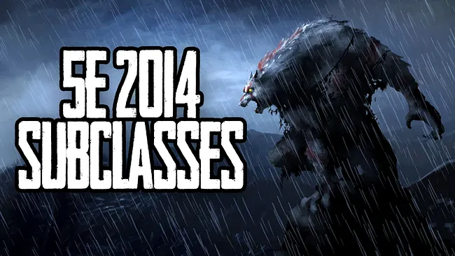 5E 2014 Subclasses (PDF)