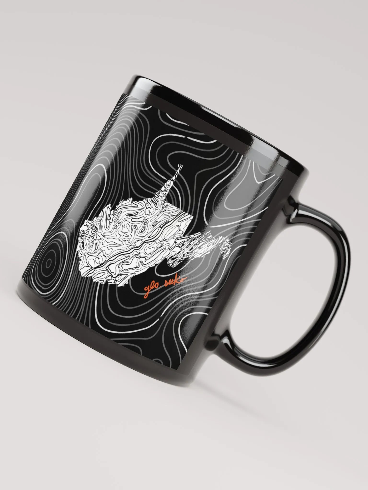 WV Topographical Black Mug product image (4)