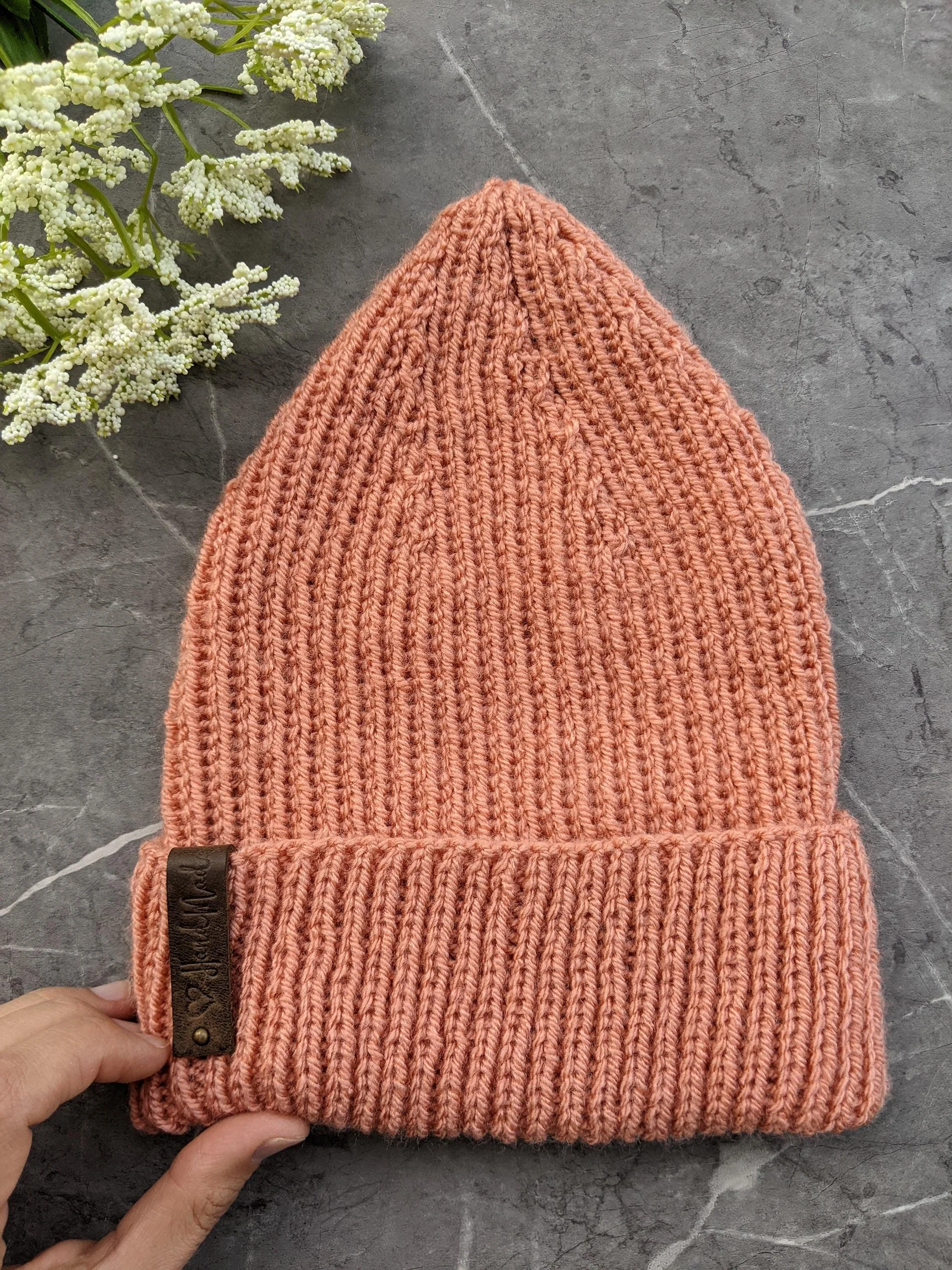 Knit Ribbed Smooth Hat Pattern product image (5)