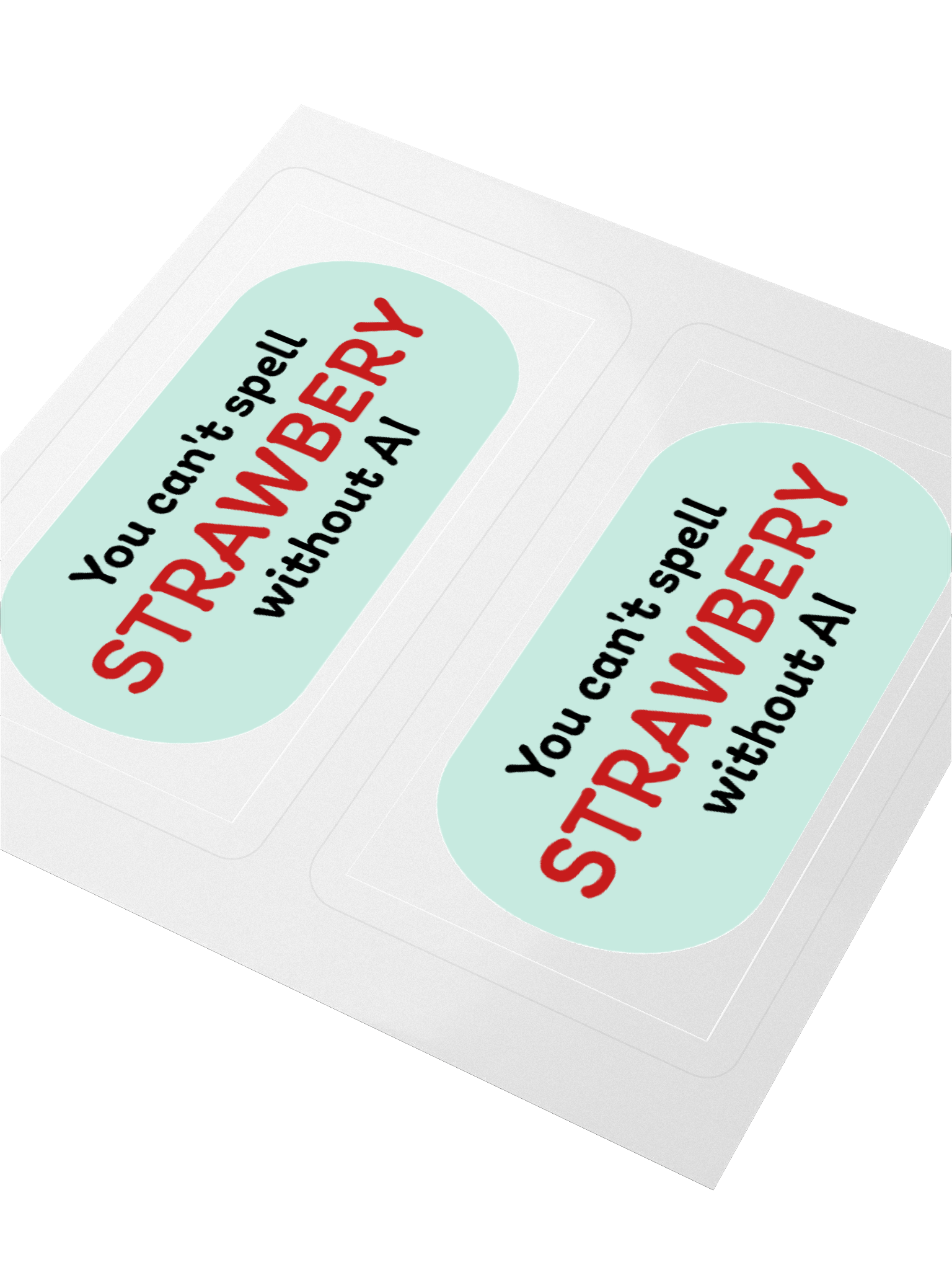 "You can't spell STRAWBERY without AI" stickers product image (9)