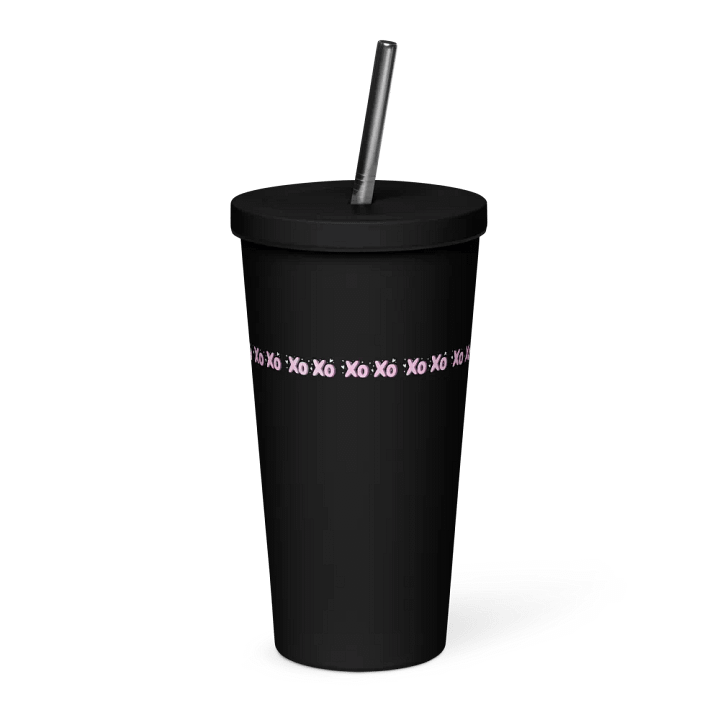 Insulated Tumbler with a Straw (xoxo) product image (1)