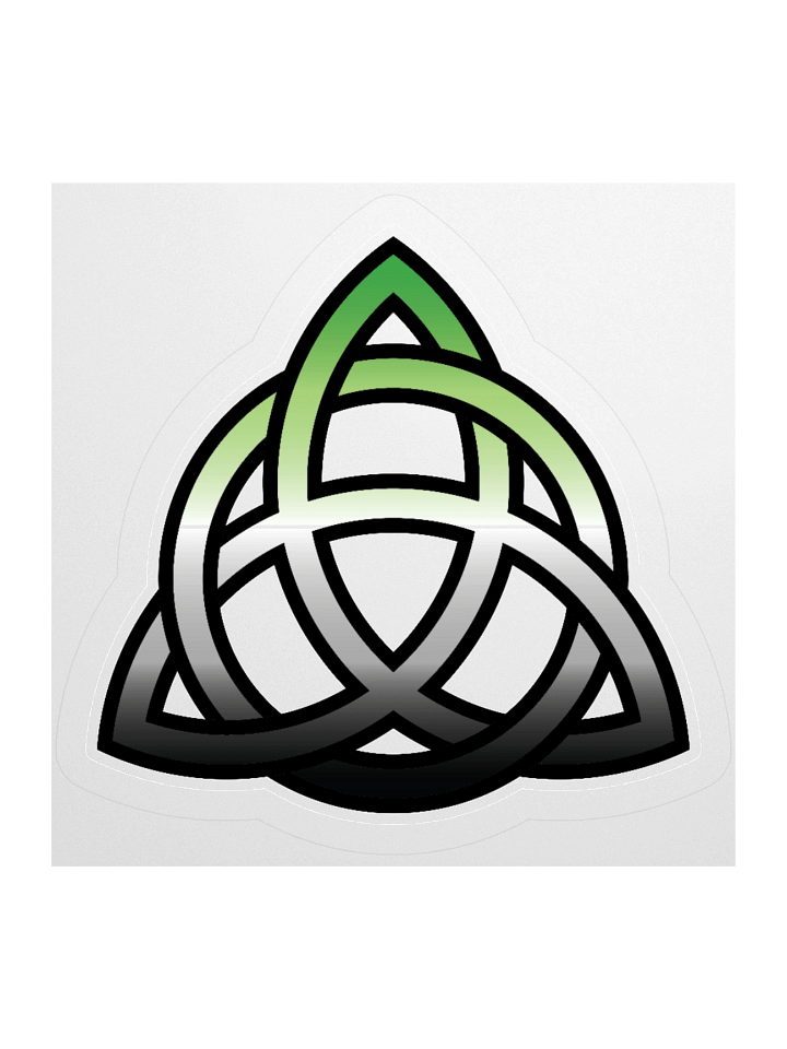 Aromantic Pride Gradient Celtic Knot Sticker product image (3)