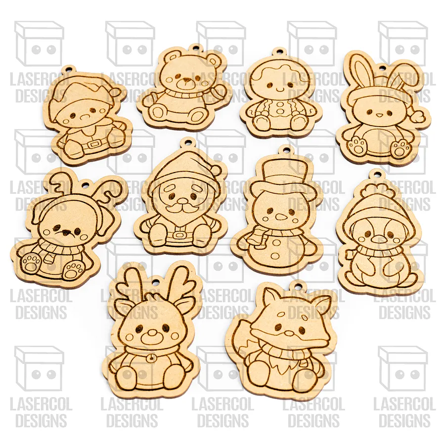 Christmas Ornaments Set - Laser Cut Files product image (10)