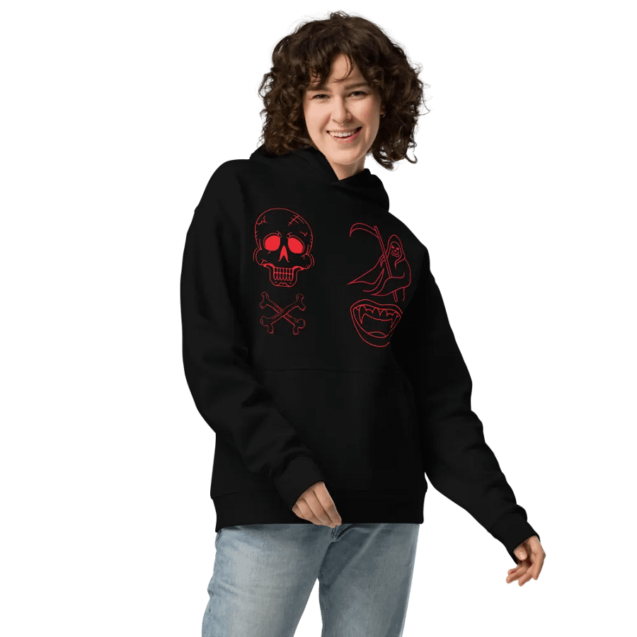 Spooky Line Art Oversized Hoodie product image (5)