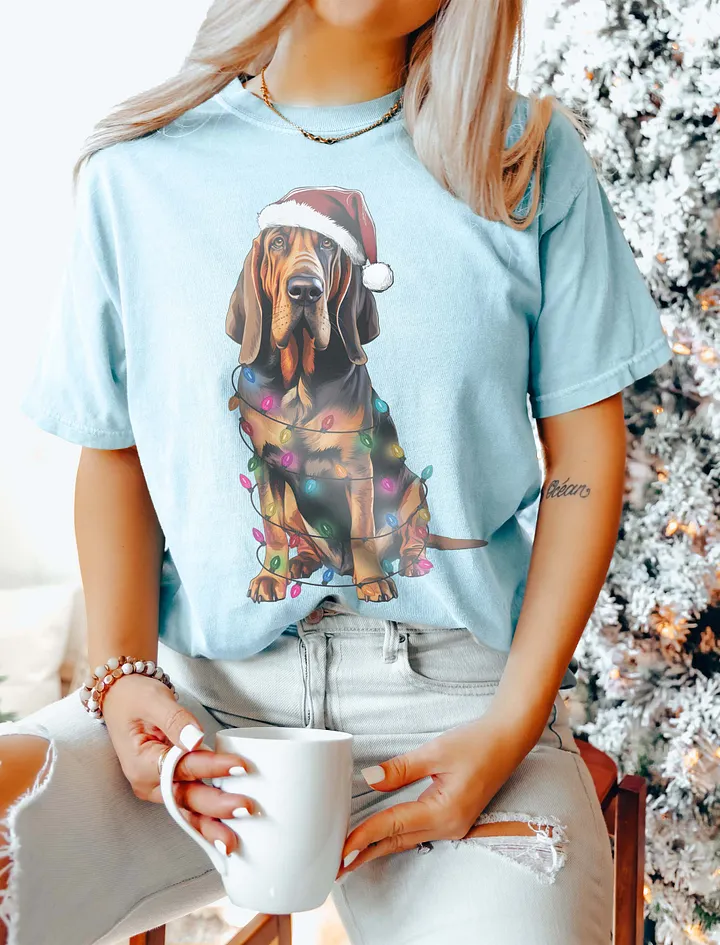 Funny Bloodhound(2) Christmas T-Shirt for Bloodhound Paw-rents product image (11)