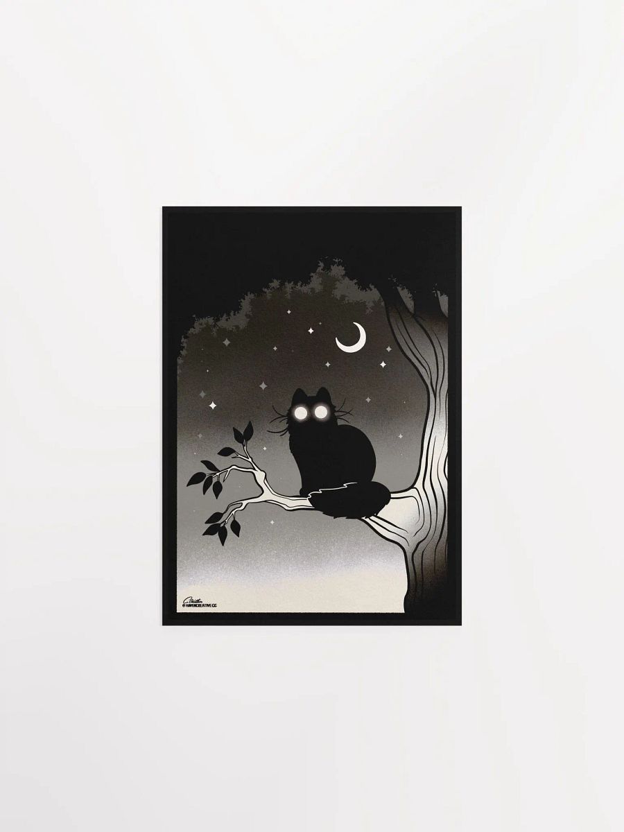 "Moonlit Cat Silhouette" Poster product image (1)