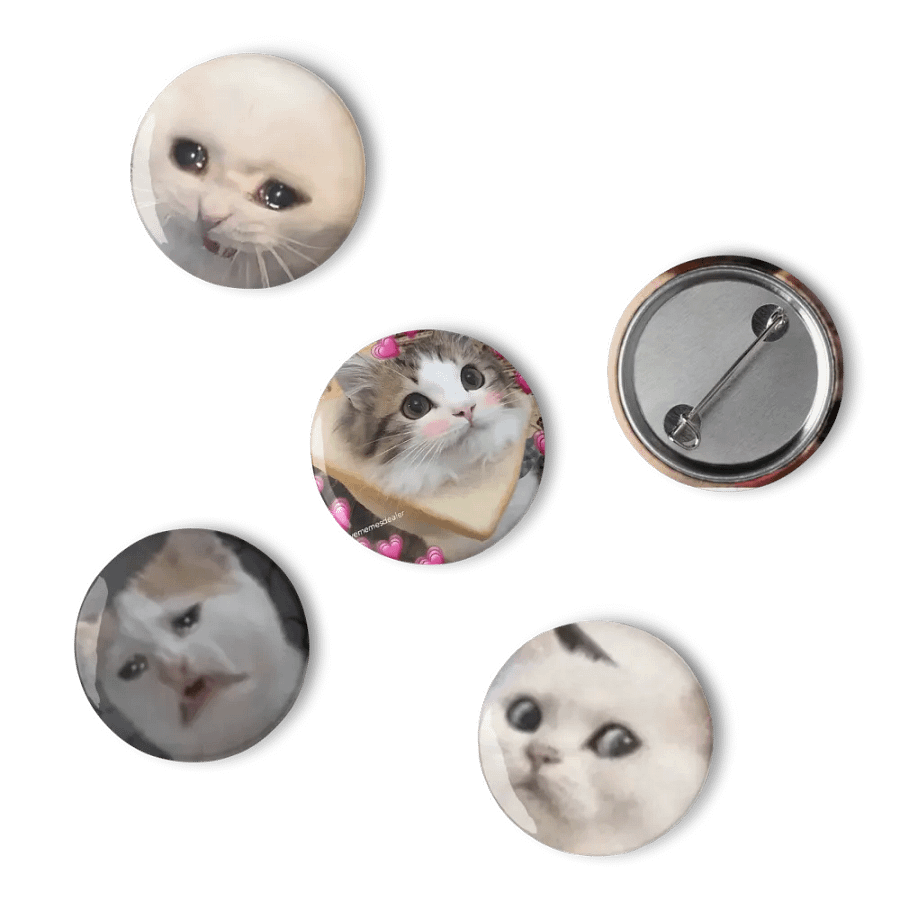 Set of Pin Buttons: Meme Cats 30 product image (6)