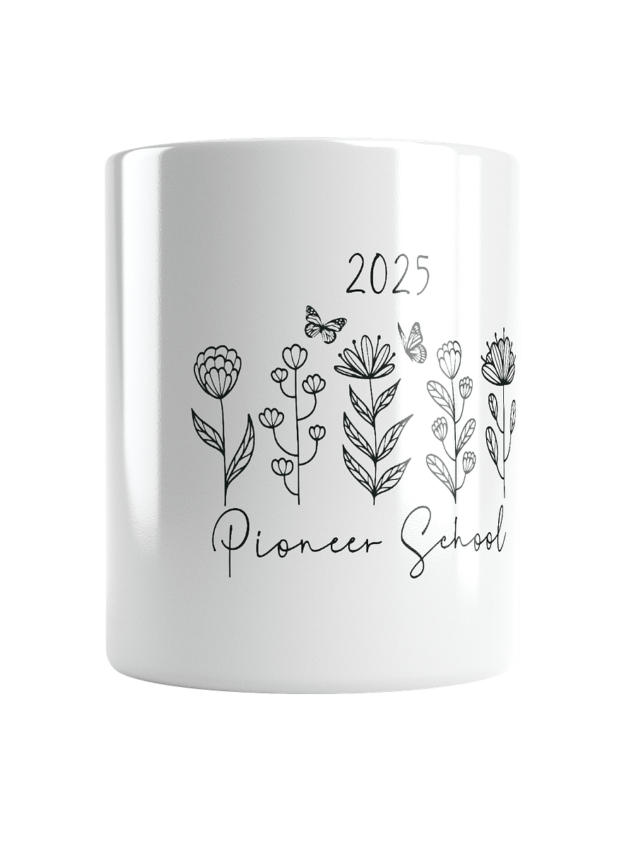 Pioneer School 2025 Mug with Floral Line Art – JW Ministry Gift product image (1)