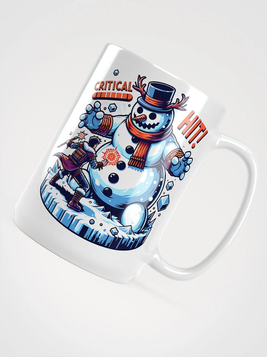 Epic Snowman Boss Fight Mug – RPG Winter Adventure product image (5)