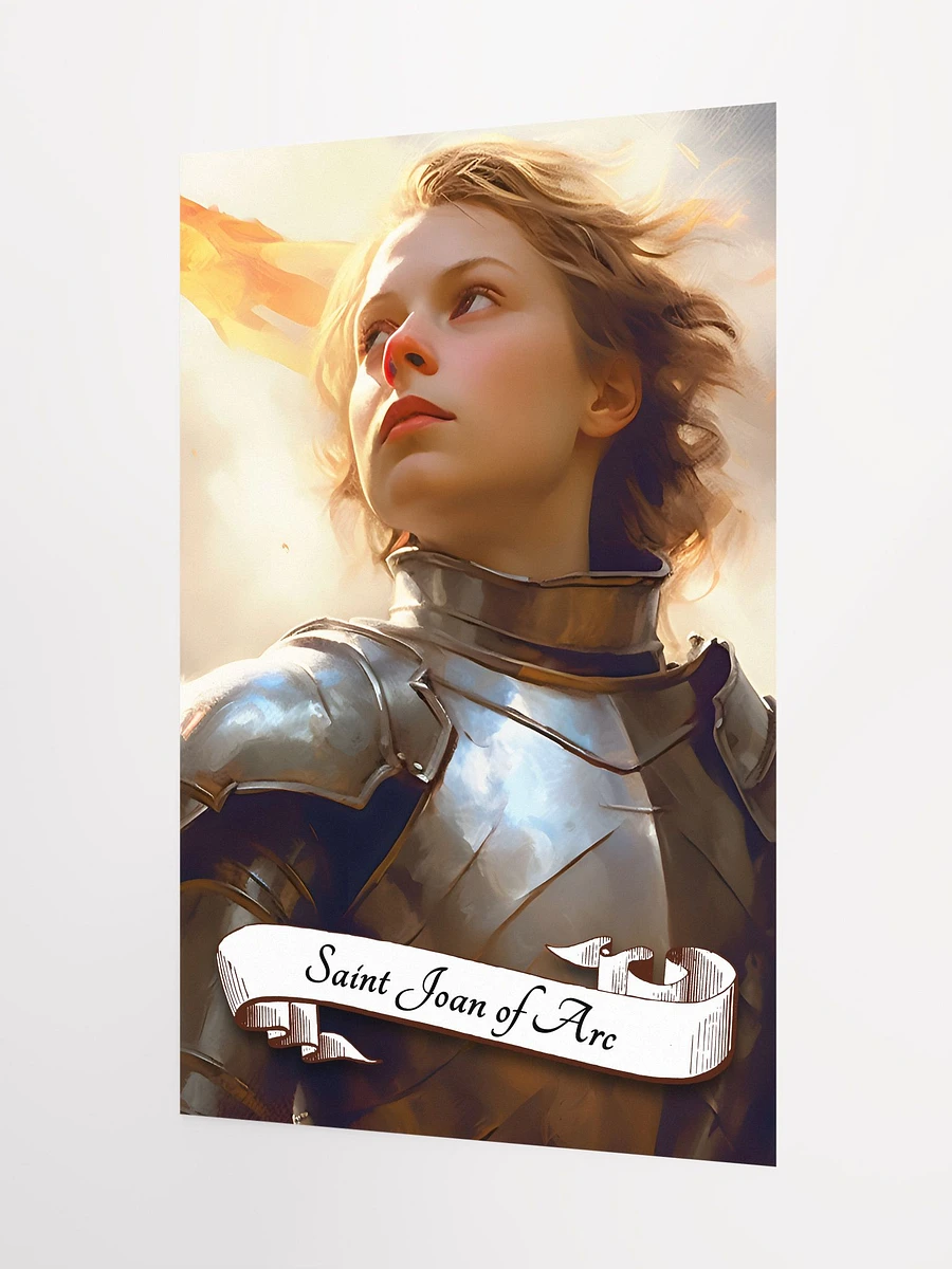 Saint Joan of Arc Patron Saint of Women Soldiers, Military, France, Abuse Victims, Matte Poster product image (5)