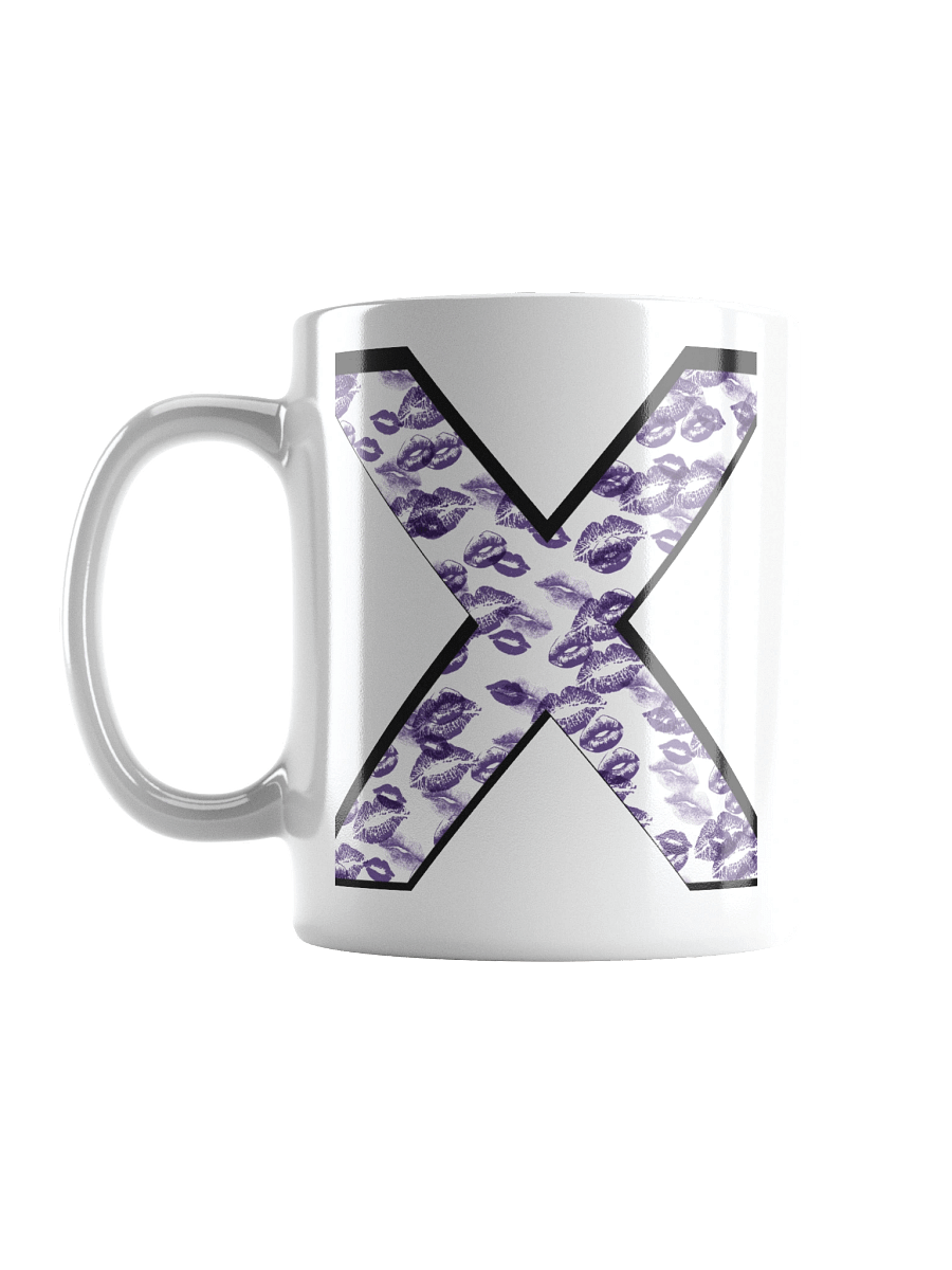 White X Purple Lipstick Kisses | Glossy White Mug product image (18)