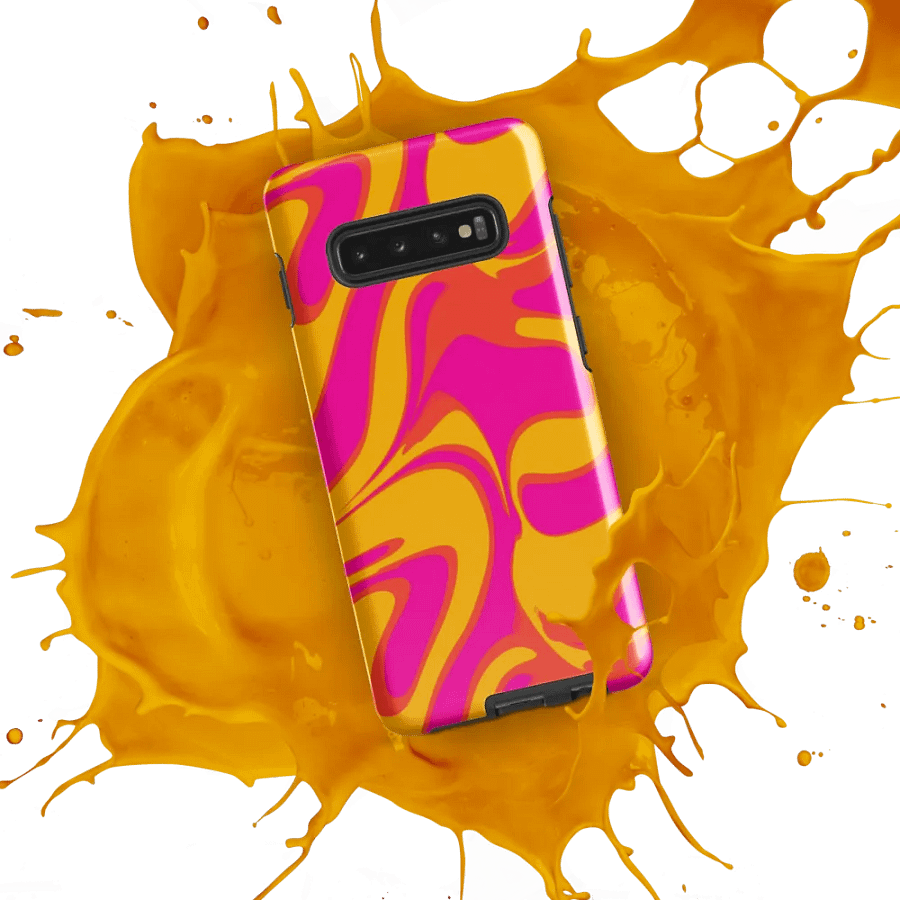 Pink and Yellow Psychedelic Swirls Samsung® Tough Case product image (53)