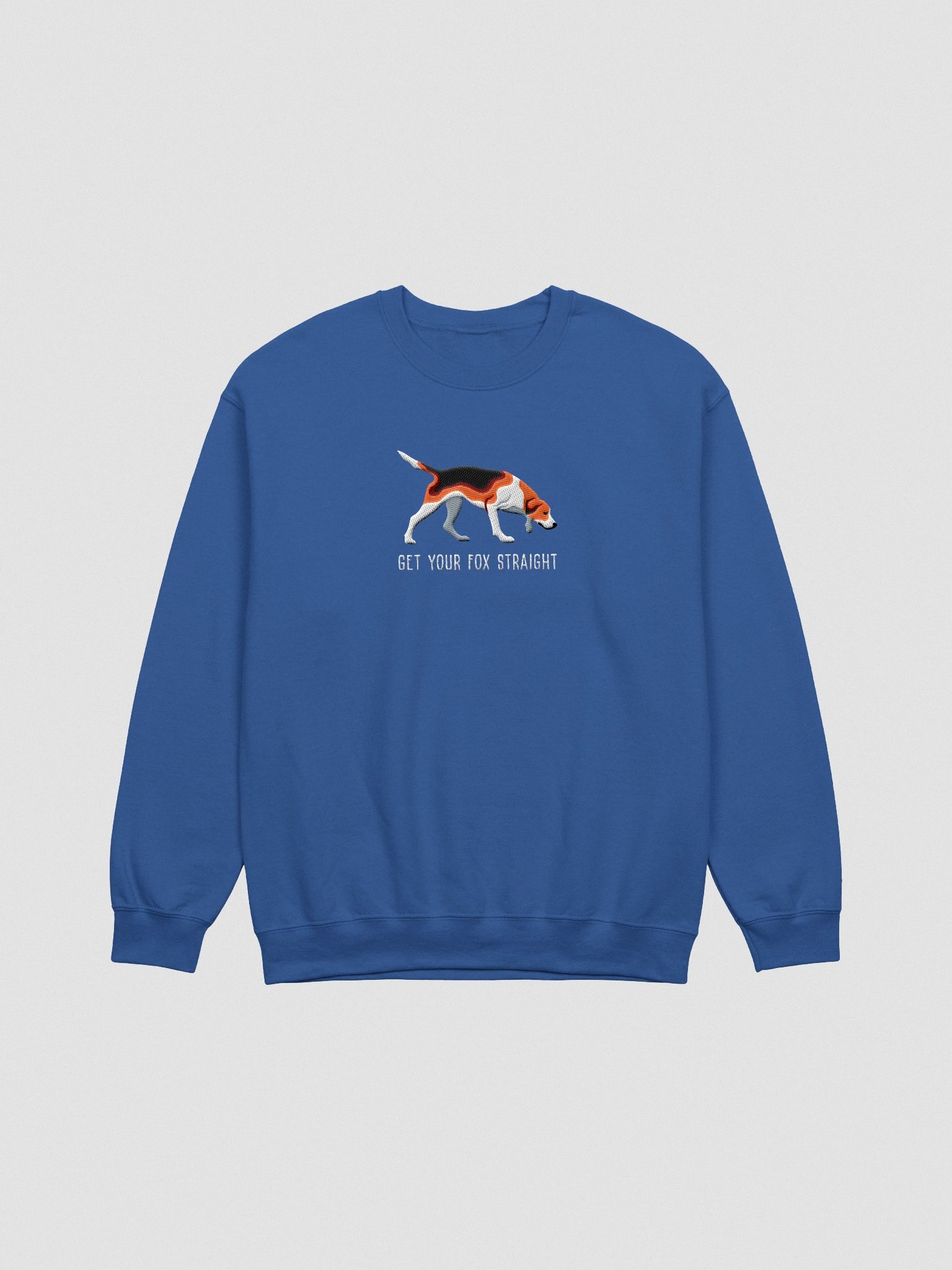 Get Your Fox Straight Sweatshirt (Embroidered) of an American Foxhound(Tricolor) product image (4)